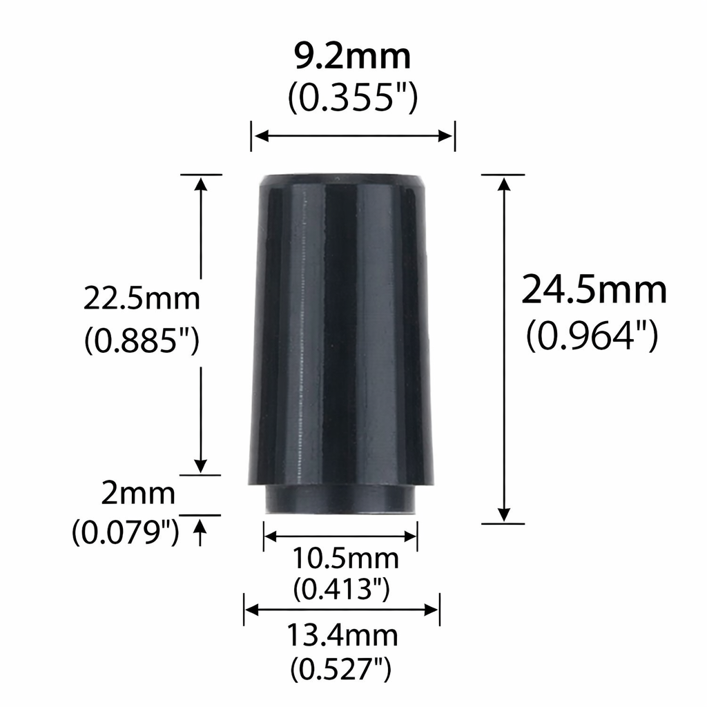 Collared Iron Ferrules - 0.355" Taper Tip 10 Pack